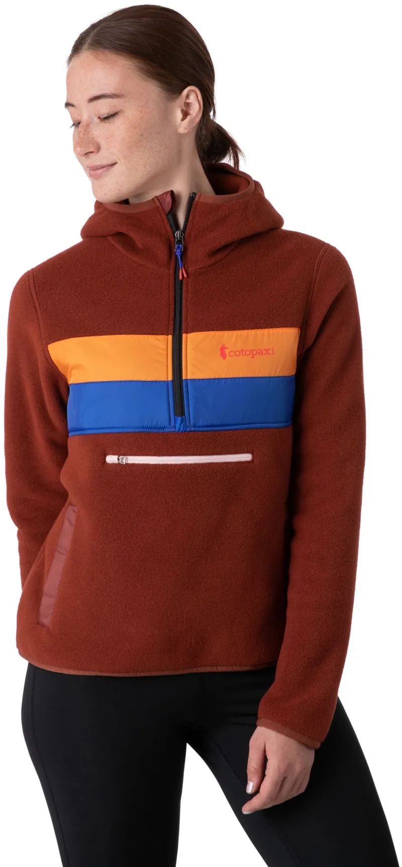 Cotopaxi Womens Teca Fleece Hooded Half-Zip Jacket - Desert Sun-3